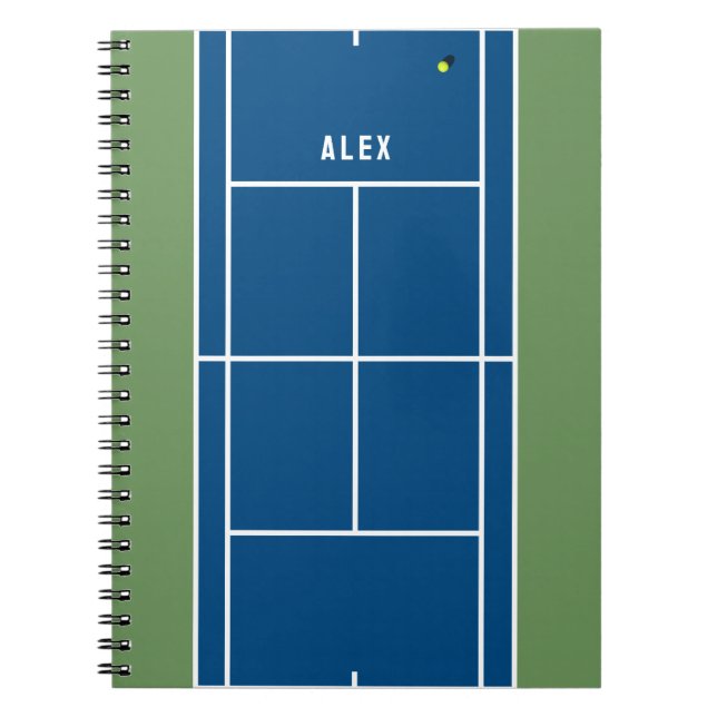 Personalized Tennis Gift Notebook (Front)