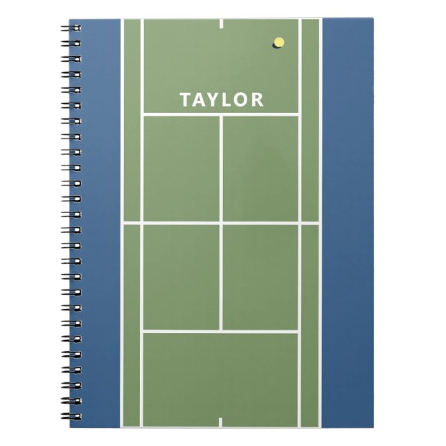 Personalized Tennis Gift Notebook (Front)