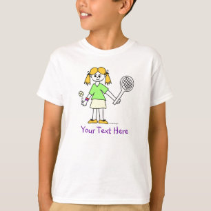 Personalized Tennis Girl T-Shirt