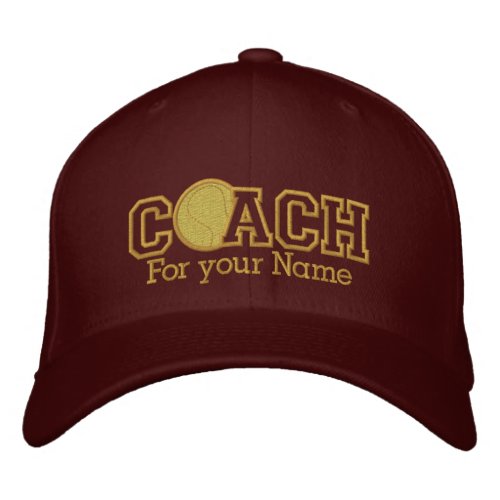 Personalized Tennis Golden Coach with your name Embroidered Baseball Cap