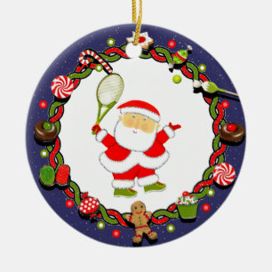 Personalized Tennis Keepsake Gift Ceramic Ornament