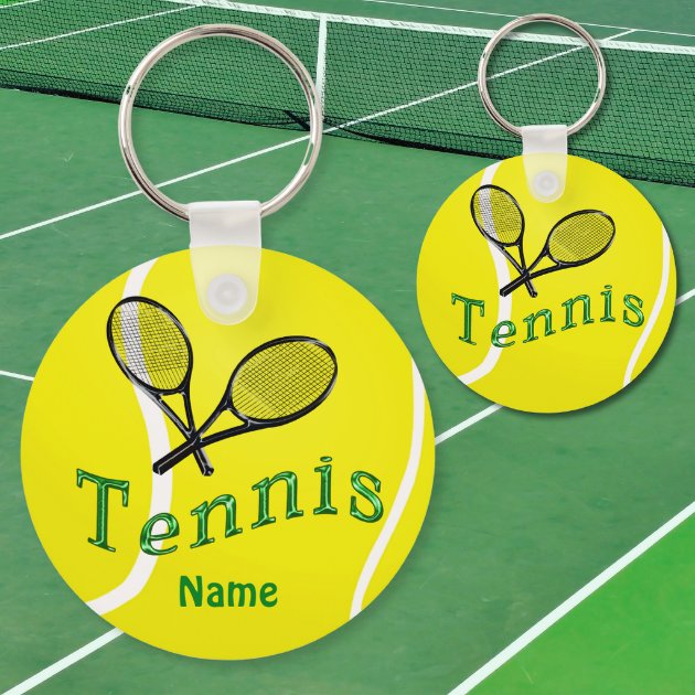 Personalized Tennis Keychain Tennis Team Gifts | Zazzle