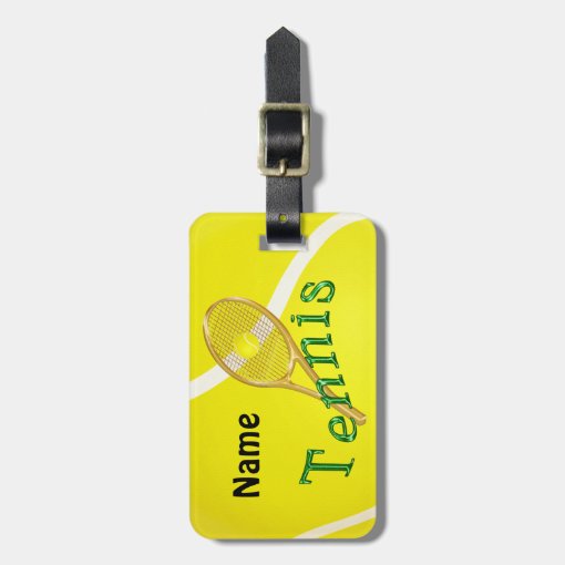 Personalized Tennis Luggage Tags, Tennis Bag Tags Zazzle