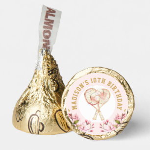 Personalized Tennis Luxury Birthday Pink Gold Hershey®'s Kisses®