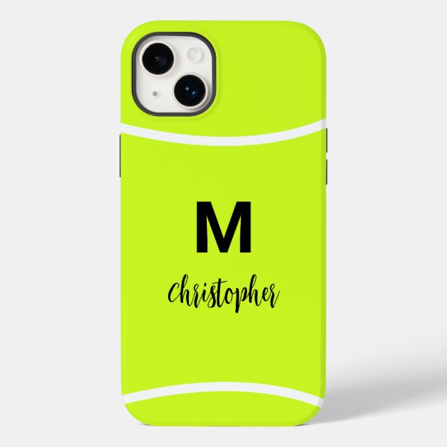 Personalized Tennis Monogram Initial Name Case-Mate iPhone Case (Back)