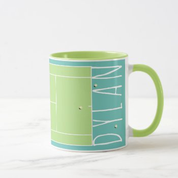 Personalized Tennis Mug by ebbies at Zazzle