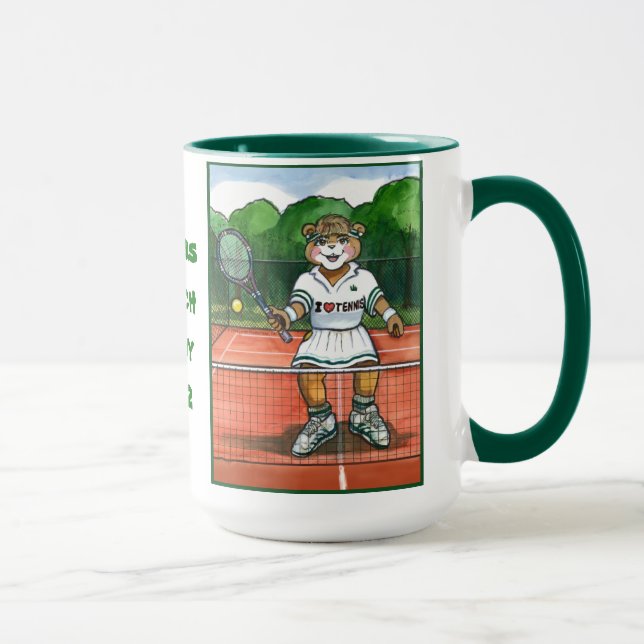 Personalized Tennis Mug for Coach or Player (Right)