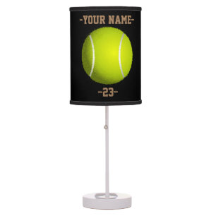 Personalized Tennis Name and Favorite Number Table Lamp