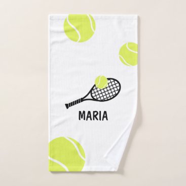Personalized Tennis Name Hand Towel