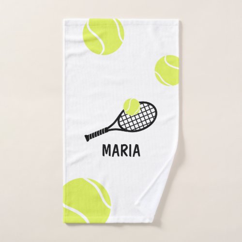 Personalized Tennis Name Hand Towel
