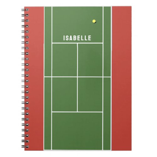 Personalized Tennis Notebook