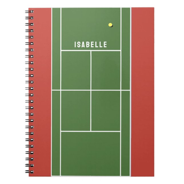 Personalized Tennis Notebook (Front)