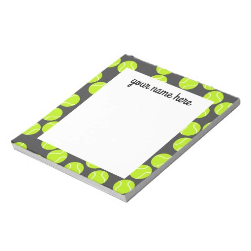 Personalized Tennis Notepad Zazzle