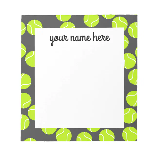 Personalized Tennis Notepad Zazzle