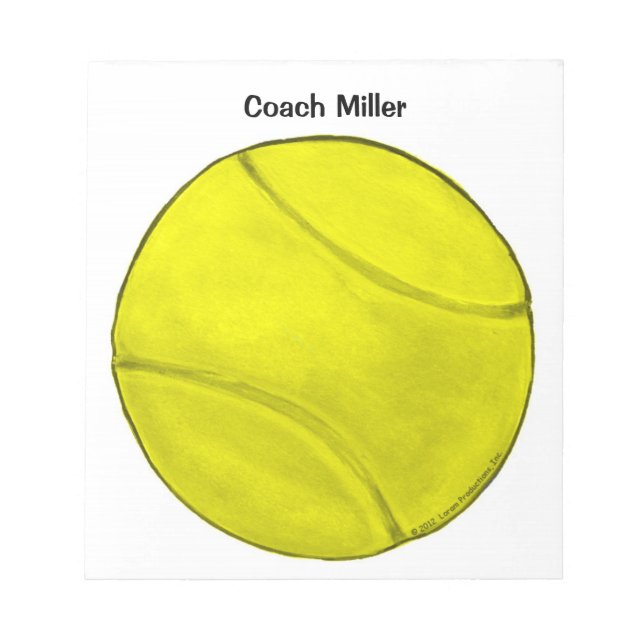 Personalized Tennis Notepad (Front)