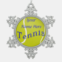 Personalized TENNIS Ornaments with YOUR NAME