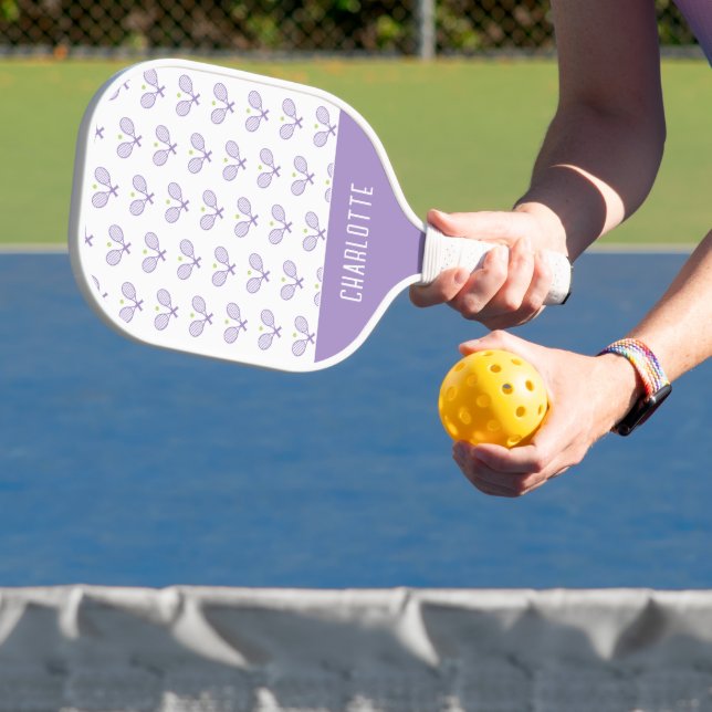 Personalized Tennis Pattern Custom Name Tennis Pickleball Paddle (Insitu)