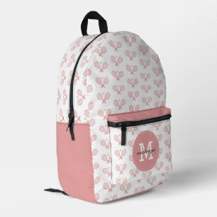 Personalized Tennis Pattern Tennis Player Printed Backpack
