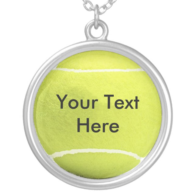 Personalized Tennis Pendant & Chain (Front)