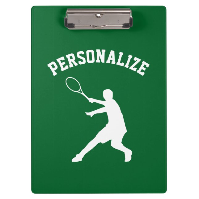 Personalized tennis player coach accessory custom clipboard (Front)