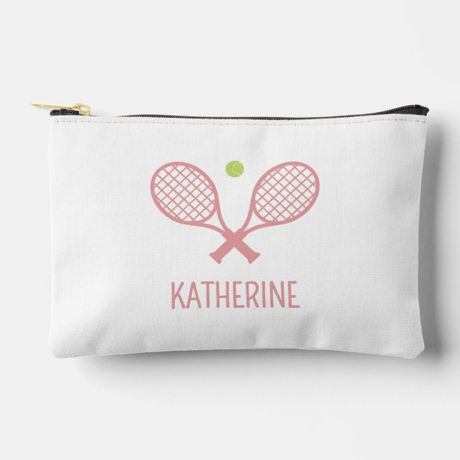 Personalized Tennis Player Custom Name Tennis Accessory Pouch (Front)
