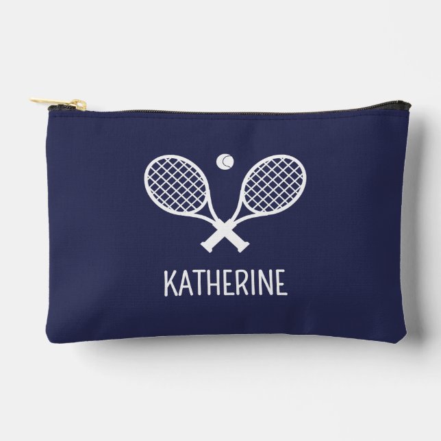 Personalized Tennis Player Custom Name Tennis Accessory Pouch (Front)