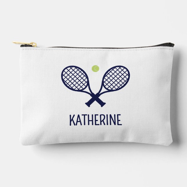 Personalized Tennis Player Custom Name Tennis Accessory Pouch (Front)