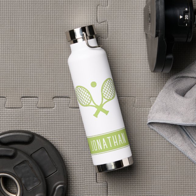 Personalized Tennis Player Custom Name Tennis Water Bottle (Gym)