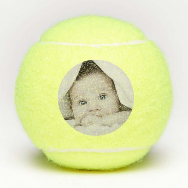 Personalized Tennis Player Custom Photo  Tennis Balls (Front)
