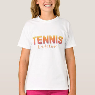 Personalized Tennis Player Girl Custom Name Cool T-Shirt