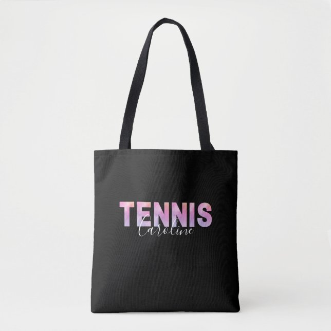 Personalized Tennis Player Girl Custom Name Cute   Tote Bag (Front)