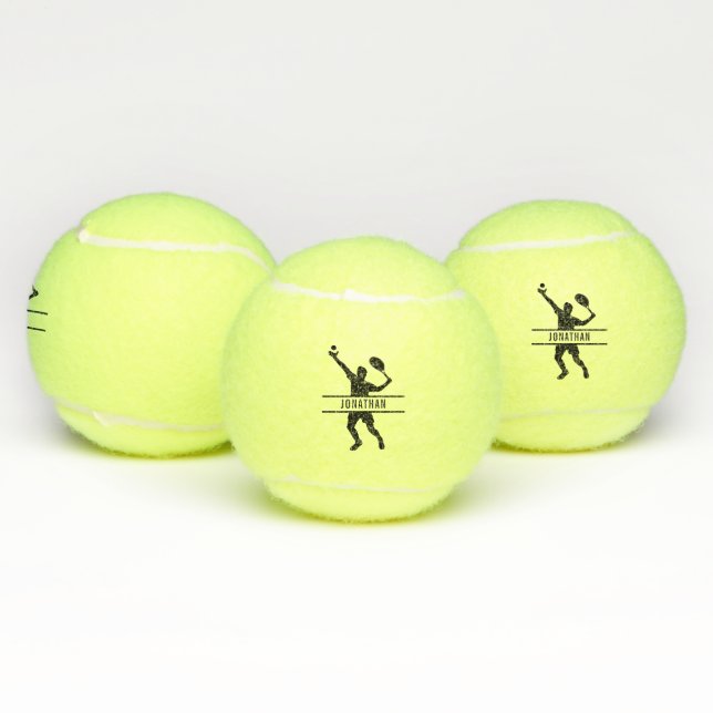 Personalized Tennis Player Name Themed Custom Balls (Multi)