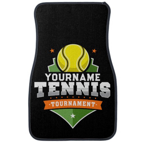 Personalized Tennis Player NAME Varsity Tournament Car Floor Mat