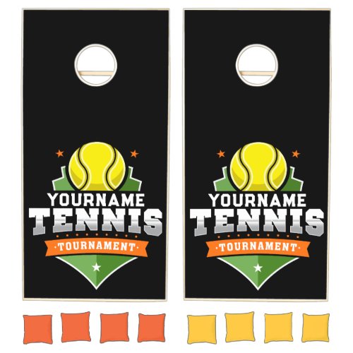 Personalized Tennis Player NAME Varsity Tournament Cornhole Set