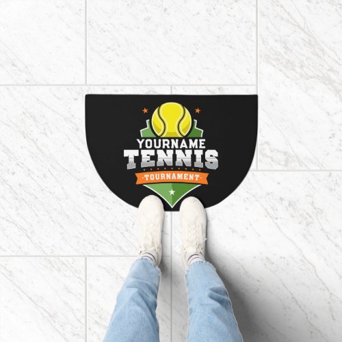 Personalized Tennis Player NAME Varsity Tournament Doormat