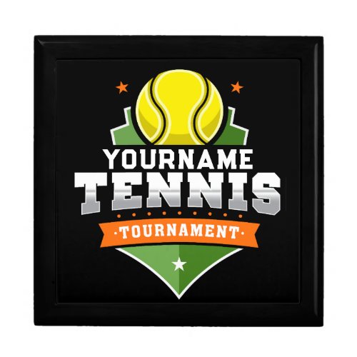 Personalized Tennis Player NAME Varsity Tournament Gift Box