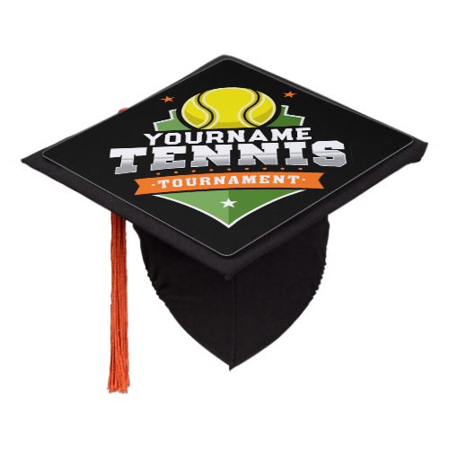 Personalized Tennis Player NAME Varsity Tournament Graduation Cap Topper