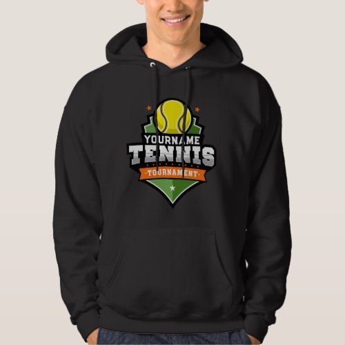 Personalized Tennis Player NAME Varsity Tournament Hoodie