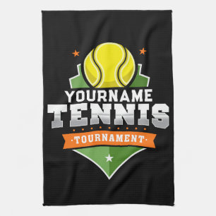 Personalized Tennis Player NAME Varsity Tournament Kitchen Towel