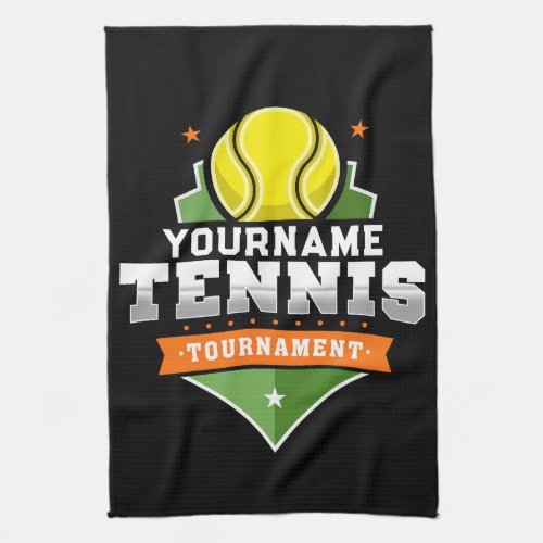 Personalized Tennis Player NAME Varsity Tournament Kitchen Towel