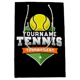 Personalized Tennis Player NAME Varsity Tournament Medium Gift Bag