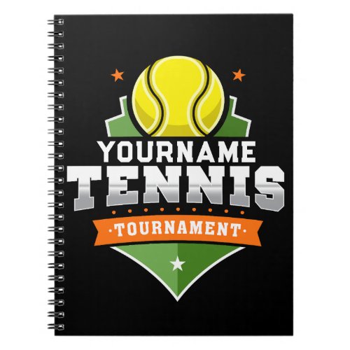 Personalized Tennis Player NAME Varsity Tournament Notebook