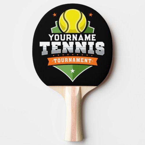 Personalized Tennis Player NAME Varsity Tournament Ping Pong Paddle