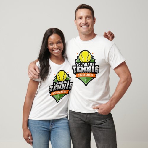 Personalized Tennis Player NAME Varsity Tournament T_Shirt