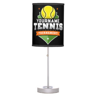 Personalized Tennis Player NAME Varsity Tournament Table Lamp