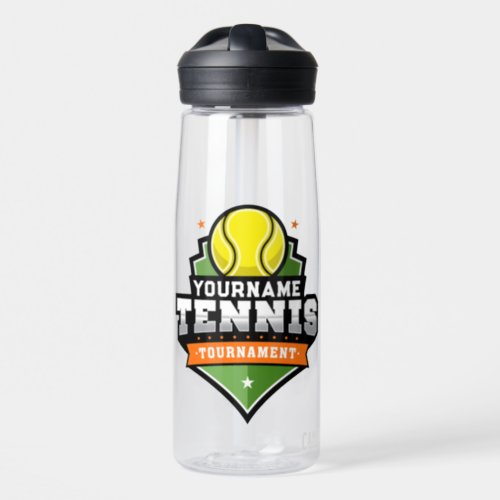 Personalized Tennis Player NAME Varsity Tournament Water Bottle