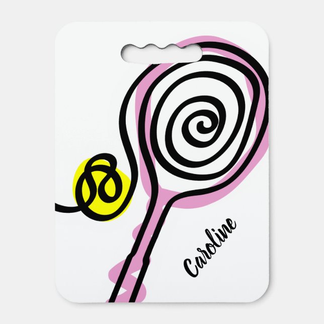 Personalized tennis player stadium seat cushion (Front Vertical)