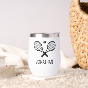 Personalized Tennis Player Tennis Captain Coach Thermal Wine Tumbler