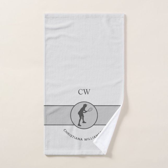 Personalized Tennis Player Tennis Girl Custom Gift Hand Towel (Hand Towel)