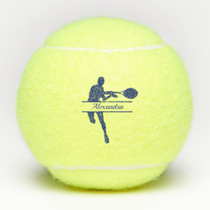 Personalized Tennis Player Themed Custom Name Tennis Balls